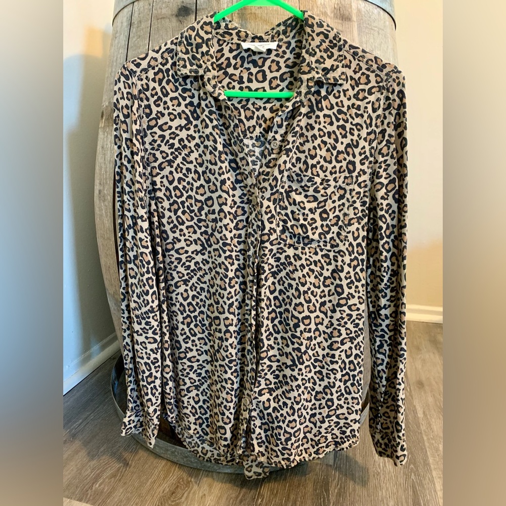 Cheetah button down dress shirt.